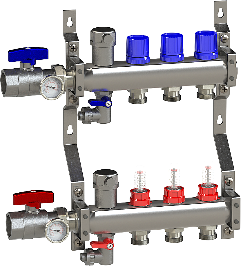 3 Position Manifold Assembly w/ 1/2" Fittings