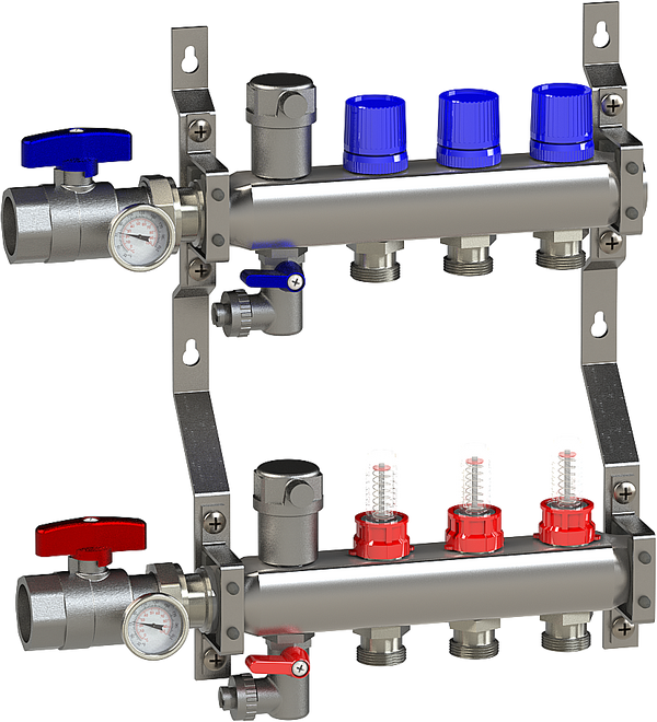 3 Position Manifold Assembly w/ 1/2" Fittings
