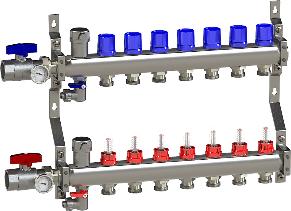 7 Position Manifold Assembly w/ 1/2" Fittings