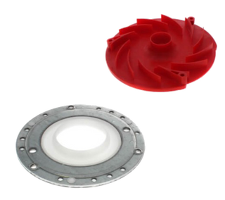 BLOWER INLET SET ALP 105-150 RED SWIRL PLATE