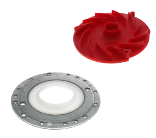 BLOWER INLET SET ALP 105-150 RED SWIRL PLATE