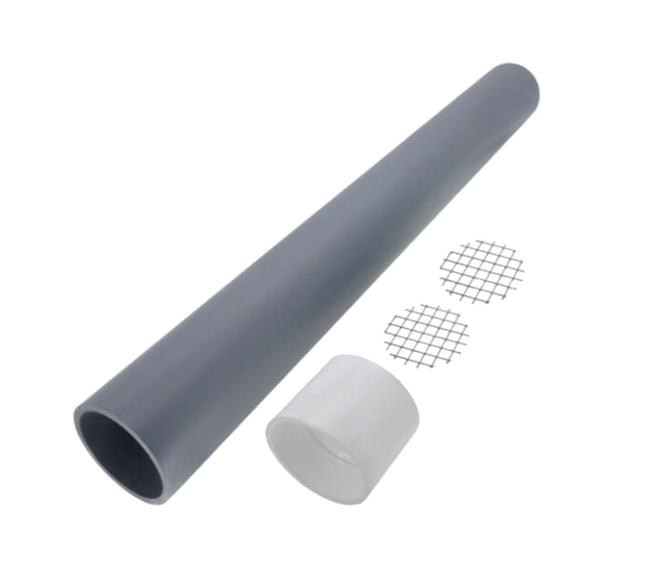 2" PVC VENT SET, INCLUDES CPVC STARTER, PVC TERMINATIONS, & SCREENS