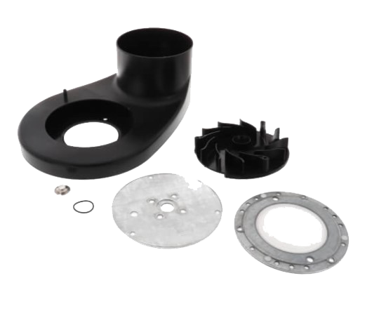 BLOWER INLET SHROUD ASSEMBLY, ALP 285-399 BLACK SWIRL PLATE