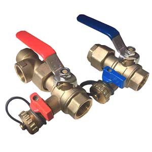 Kit,Service Valve,3/4FPT Ball V. Iso W/Drains, Lead Free