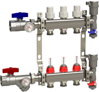 3 Position Manifold w/ 1/2" Fittings