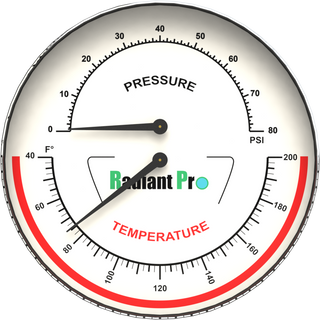 1/2" NPT Temperature & Pressure Gauge (Tridicator)