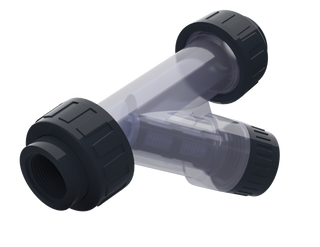 1257007 3/4" Socket/Threaded Clear Y Strainer