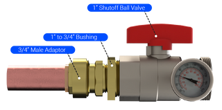 3/4" MPT Male Push Fitting Adaptor