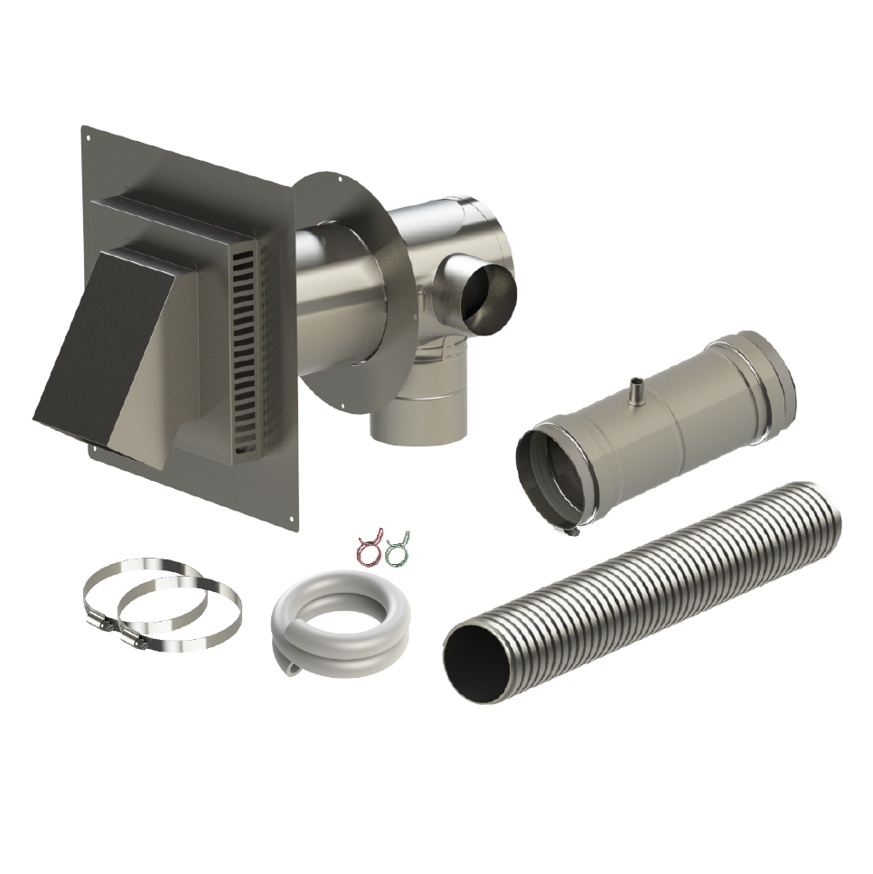 Concentric Vent Kit w/ Intake Air 5-10